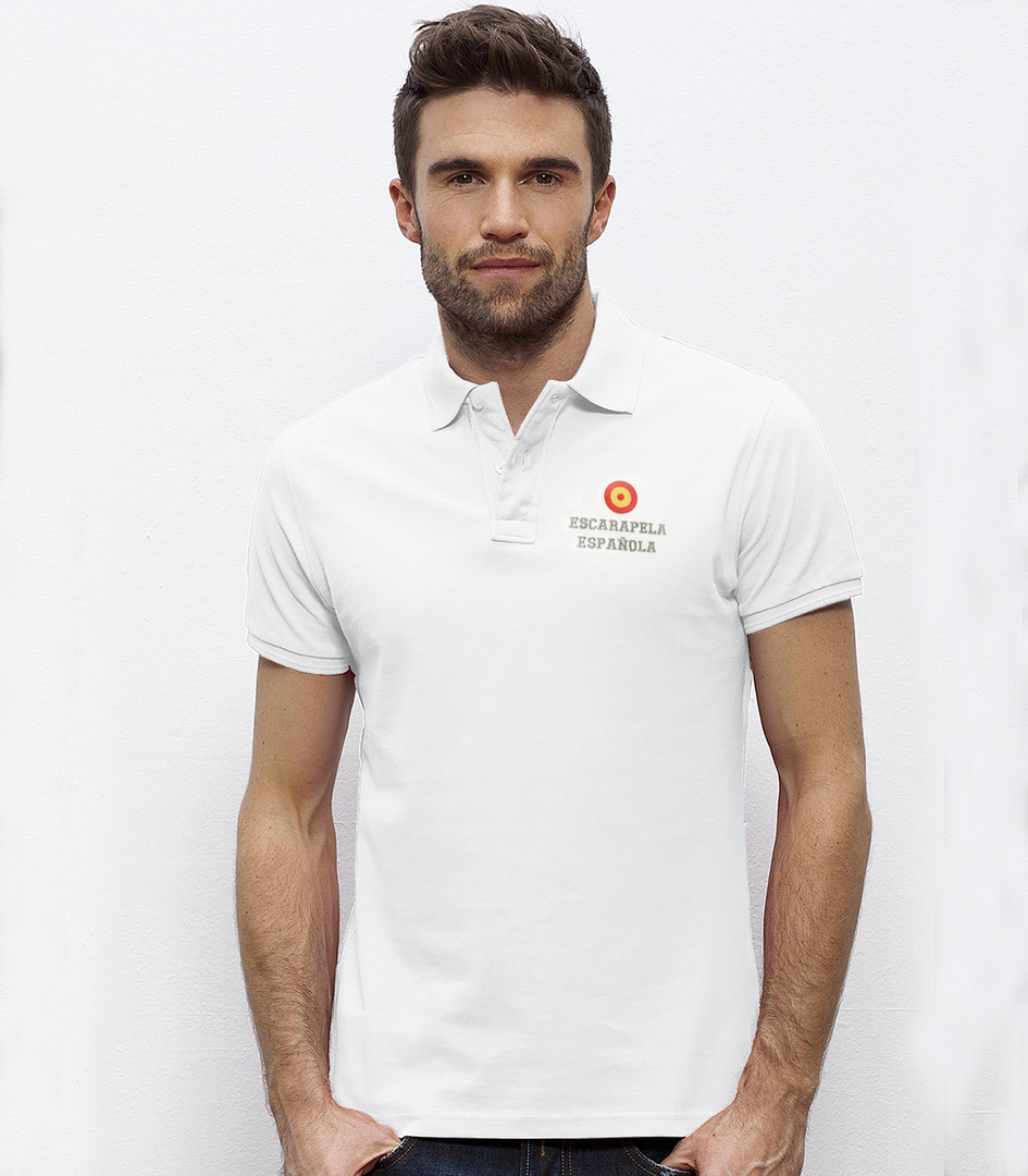 Outlet M blanco Polo Escarapela Española
