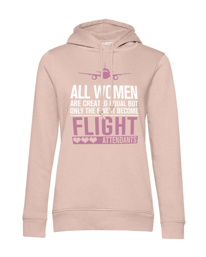 Sudadera Flight Attendants Motto orgánica con capucha, 80% algodón orgánico certificado OCS y diseño de aviación civil
