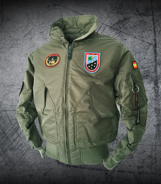 Cazadora de piloto instructor F-5M ALA 23 verde