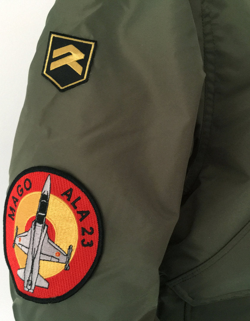 Cazadora de piloto instructor F-5M ALA 23 verde