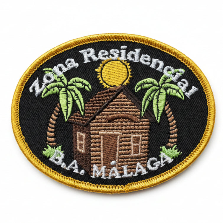 Parche B.A. Málaga Zona Residencial tejido - Insignia Base Aérea Málaga 9,5x7 cm
